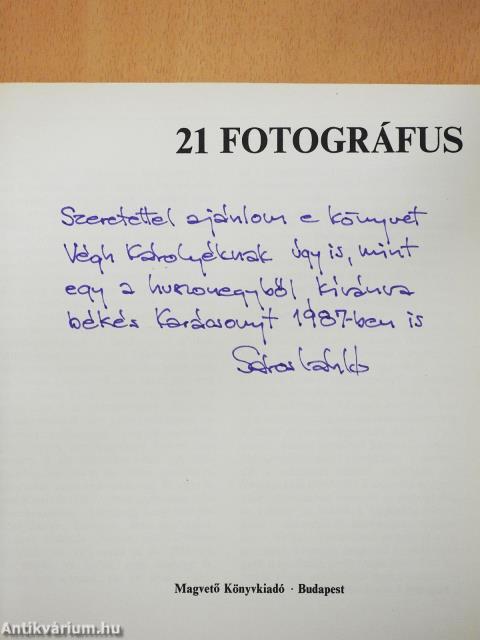 21 fotográfus (dedikált példány)