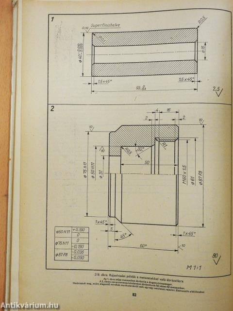 Szakrajzi és rajzolvasási példatár (dedikált példány)