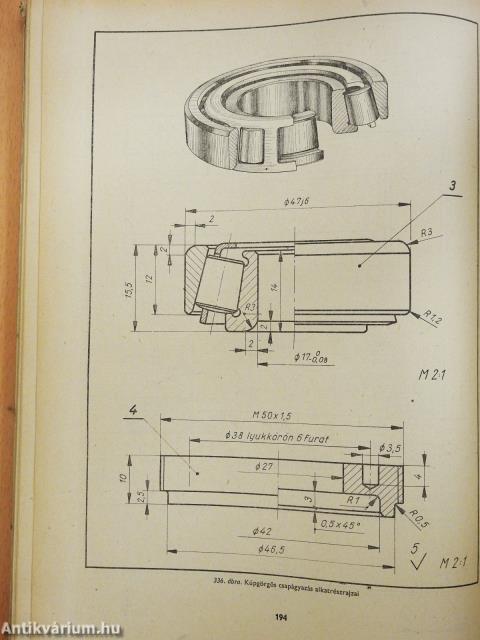 Szakrajzi és rajzolvasási példatár (dedikált példány)