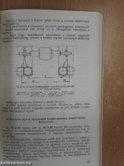 MTZ-80, MTZ-80L, MTZ-82, MTZ-82L "Belarusz" traktorok