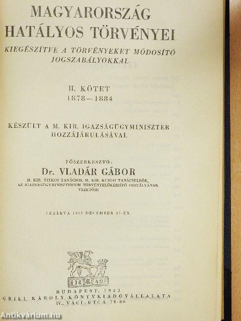 Magyarország hatályos törvényei II.