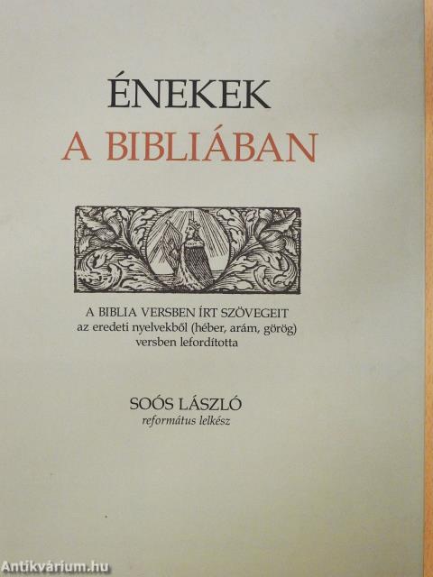 Énekek a Bibliában (dedikált példány)