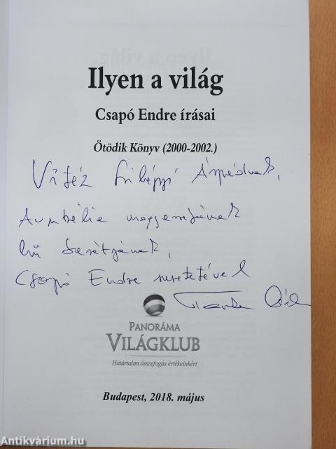 Ilyen a világ V. (dedikált példány)