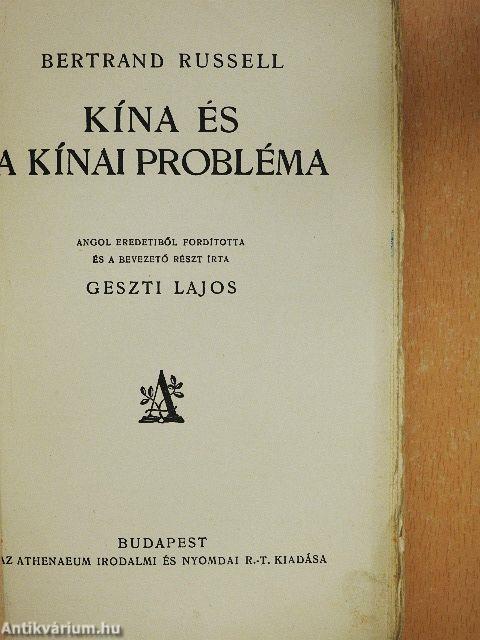 Kína és a kínai probléma