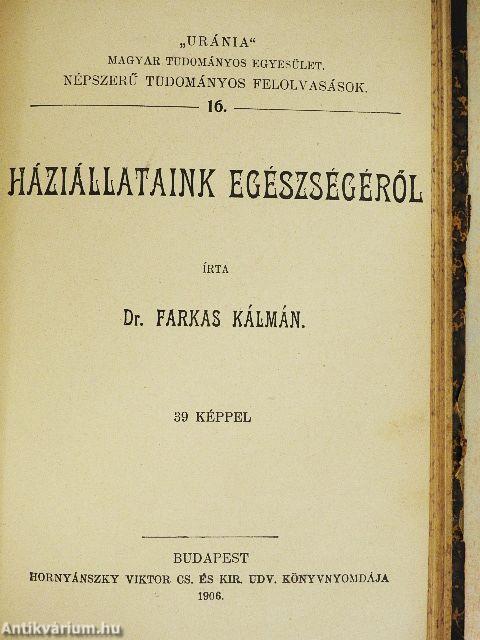 "Uránia" Magyar Tudományos Egyesület - Népszerű tudományos felolvasások 1-24.