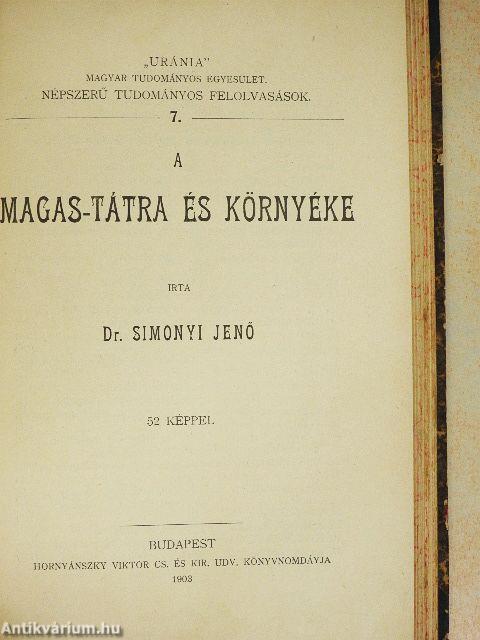 "Uránia" Magyar Tudományos Egyesület - Népszerű tudományos felolvasások 1-24.
