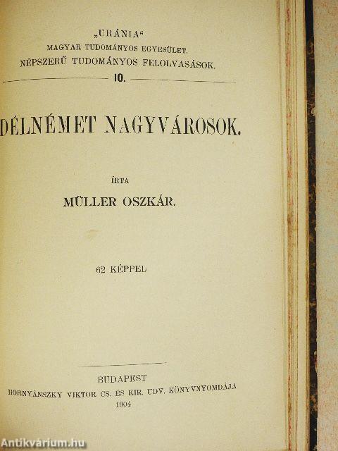 "Uránia" Magyar Tudományos Egyesület - Népszerű tudományos felolvasások 1-24.