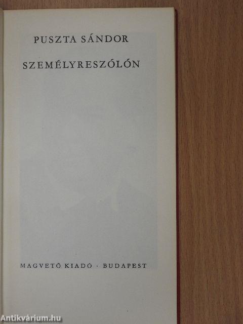 Személyreszólón (dedikált példány)