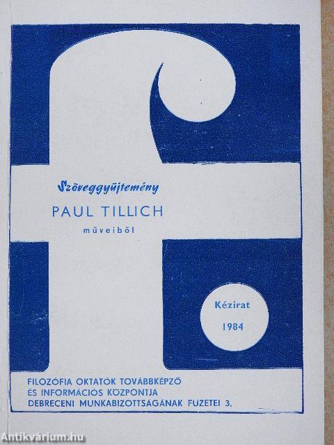 Szöveggyűjtemény Paul Tillich műveiből