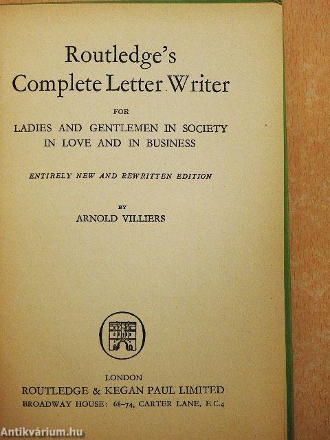 Routledge's Complete Letter Writer