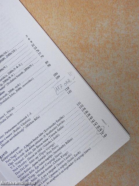 Szépirodalmi figyelő 2006/6.