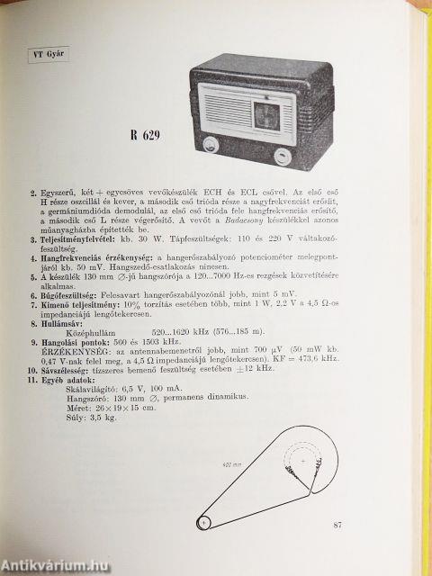 Rádió és televízió vevőkészülékek 1960-1963