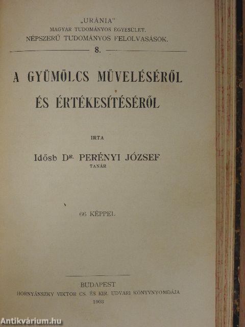 "Uránia" Magyar Tudományos Egyesület - Népszerű tudományos felolvasások 1-24.