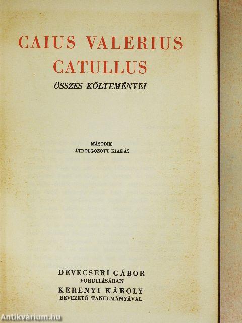 Caius Valerius Catullus összes költeményei