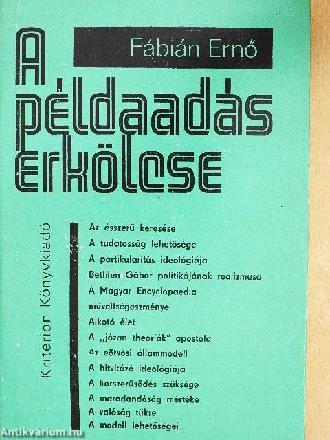A példaadás erkölcse