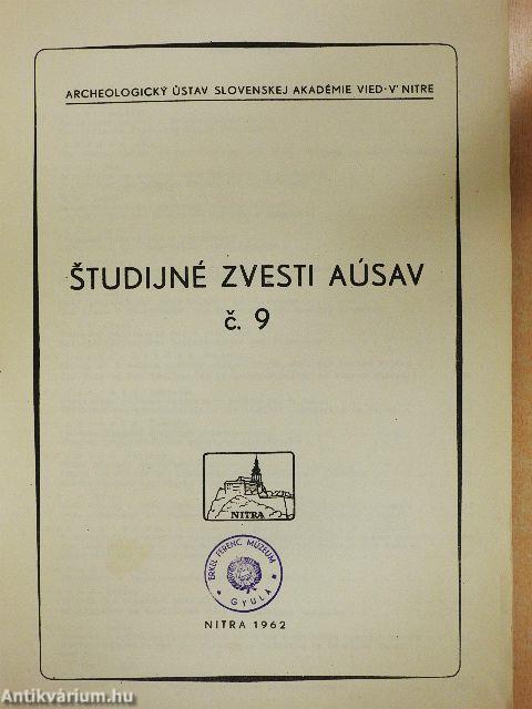 Studijné Zvesti AÚSAV 9