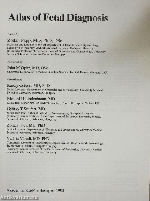 Atlas of Fetal Diagnosis