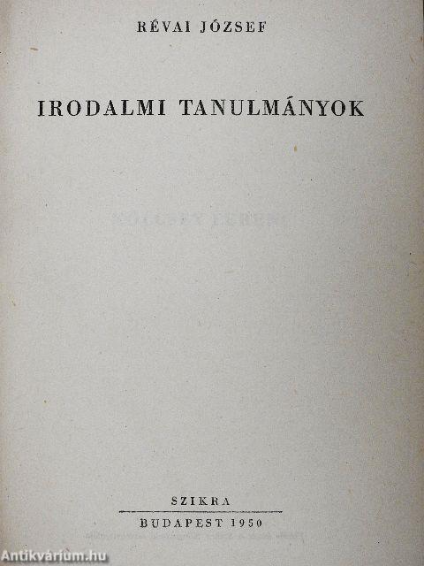 Irodalmi tanulmányok