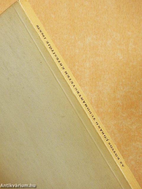 Az Eötvös Loránd Tudományegyetem értesítője 1969/70