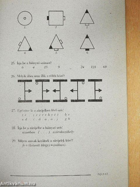 Intelligencia teszt I. Q.