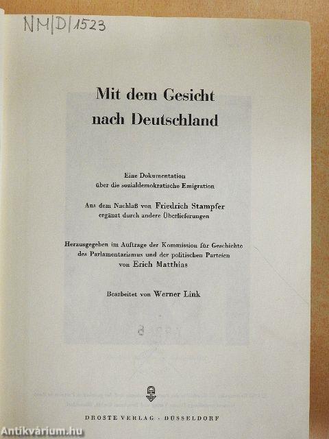 Mit dem Gesicht nach Deutschland