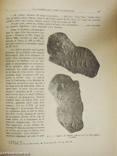 Dacia - Revue d'Archéologie et d'Histoire Ancienne XVI.