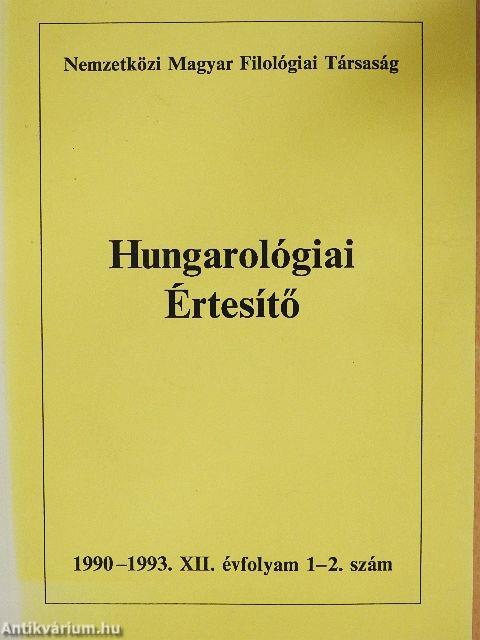 Hungarológiai Értesítő 1990-1993/1-2.
