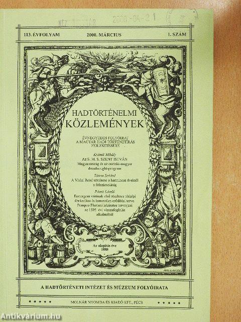 Hadtörténelmi Közlemények 2000. március