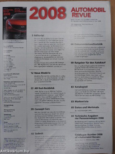 Katalog der Automobil Revue 2008