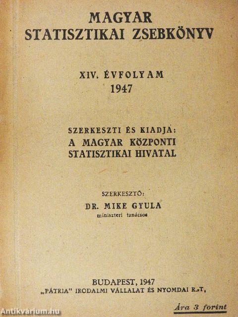 Magyar statisztikai zsebkönyv 1947.