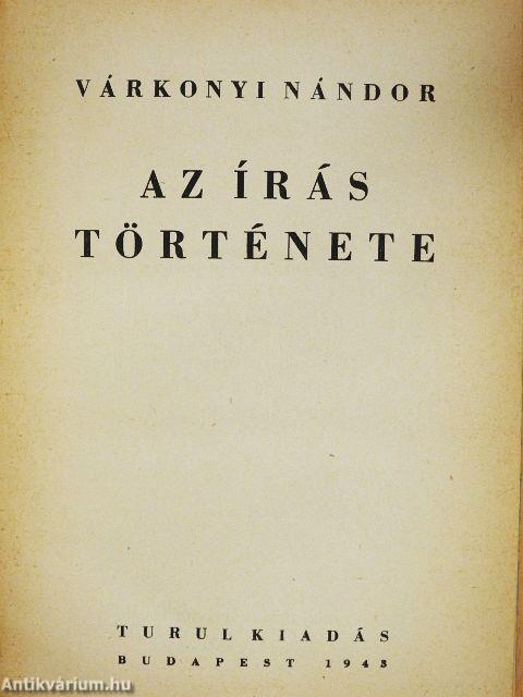 Az írás története