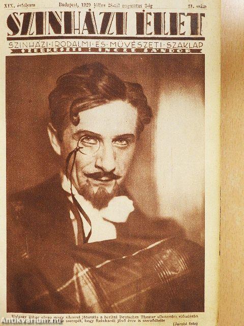 Szinházi Élet 1929. (nem teljes évfolyam)