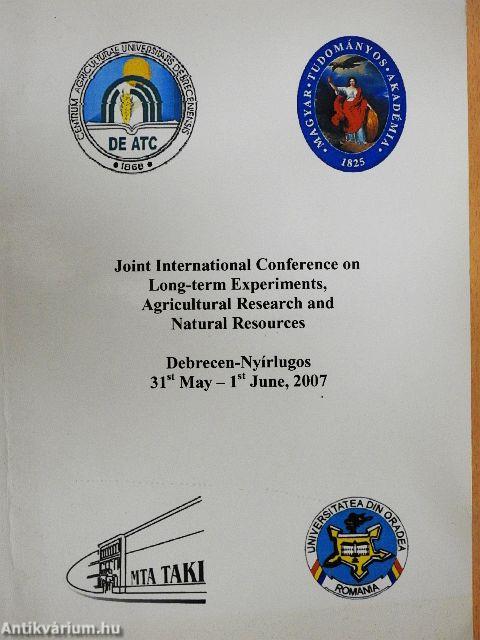 Joint International Conference on Long-term Experiments, Agricultural Research and Natural Resources