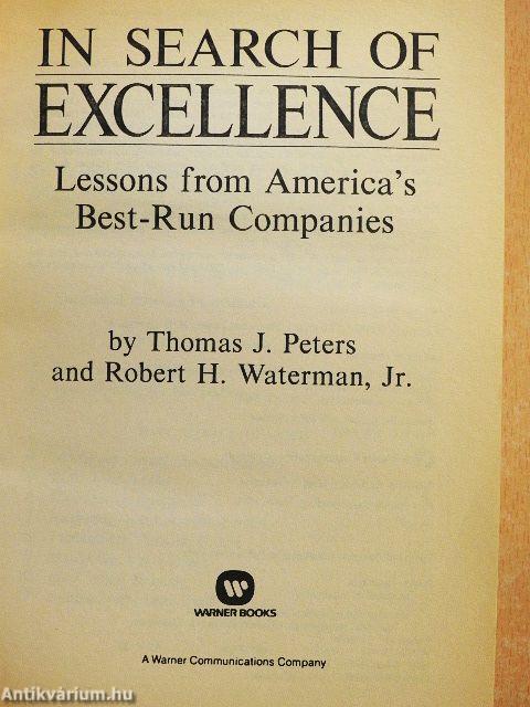 In Search of Excellence