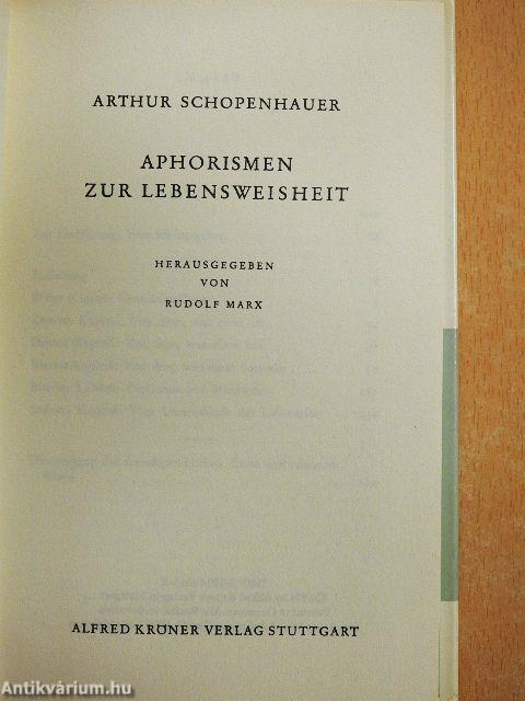 Aphorismen zur Lebensweisheit