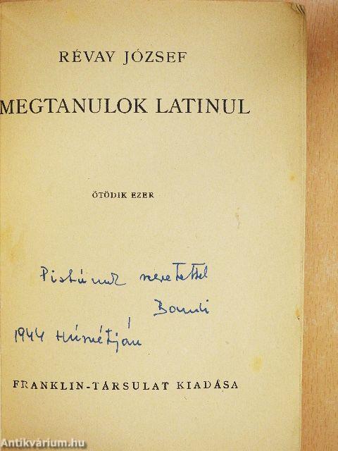 Megtanulok latinul