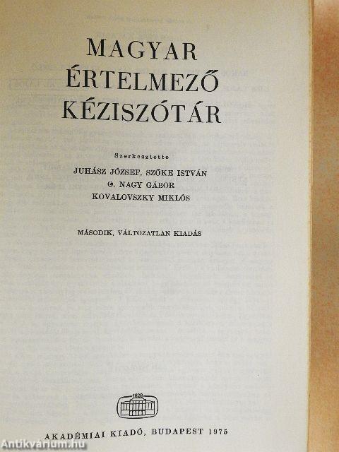 Magyar értelmező kéziszótár