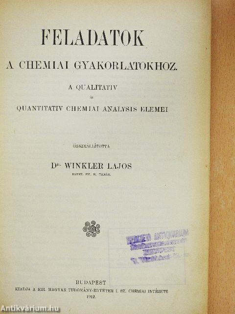 Feladatok a chemiai gyakorlatokhoz