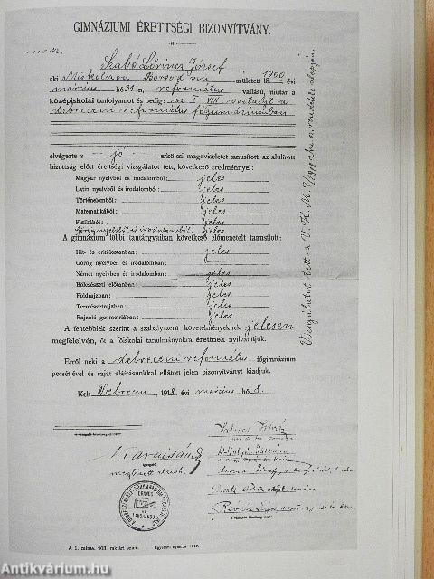 "Magyarázom a bizonyítványom..."