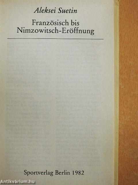 Französisch bis Nimzowitsch-Eröffnung