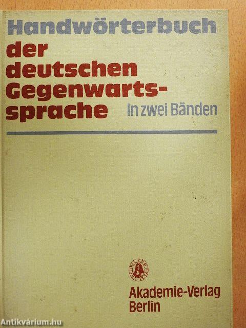 Handwörterbuch der deutschen Gegenwartssprache I-II.