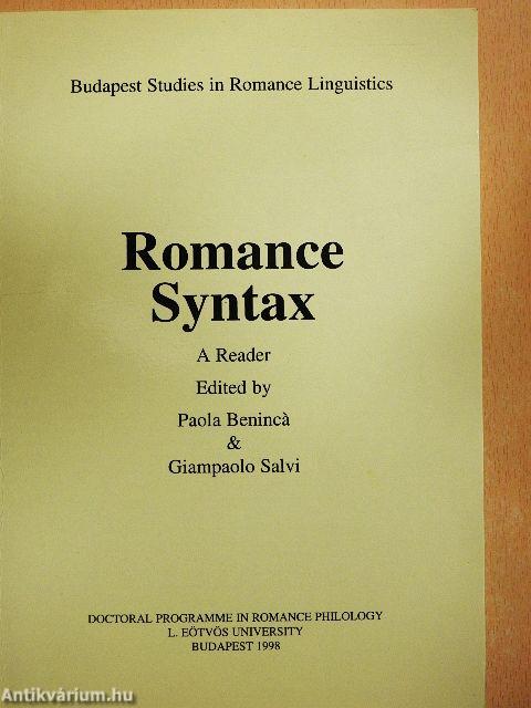 Romance Syntax