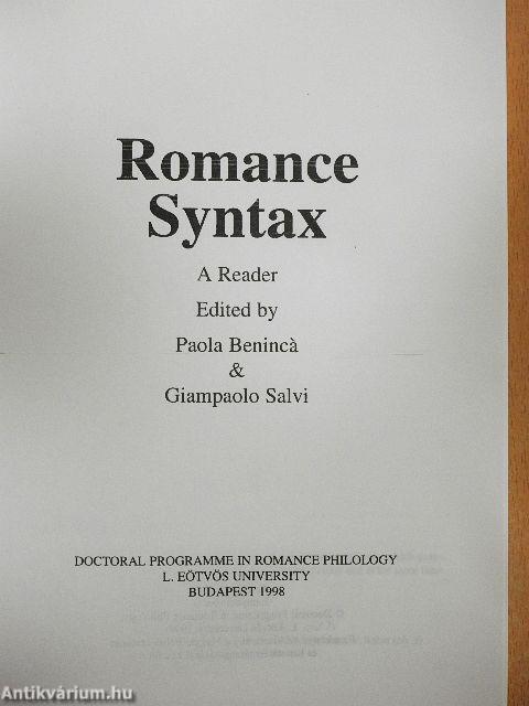 Romance Syntax