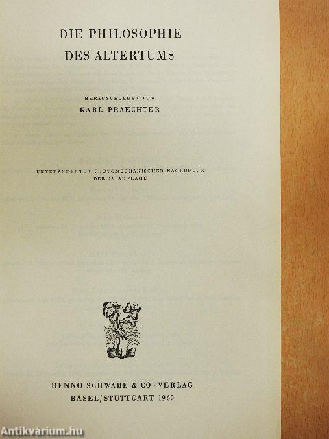 Grundriss der Geschichte der Philosophie I-II