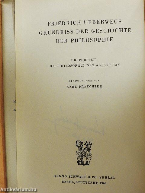 Grundriss der Geschichte der Philosophie I-II