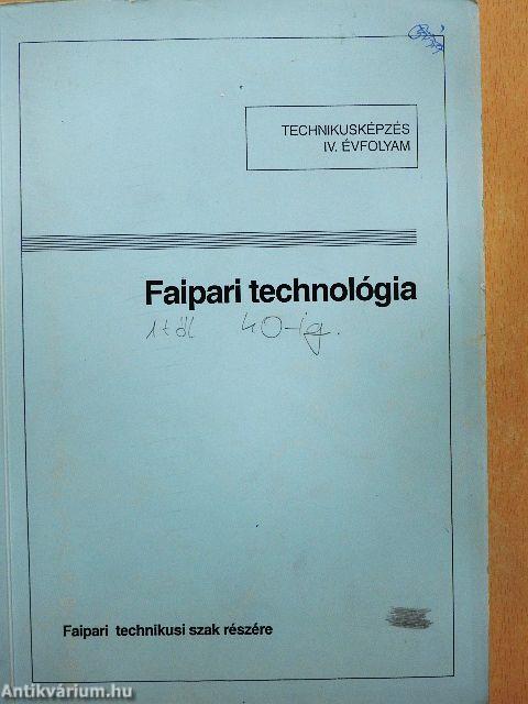 Faipari technológia