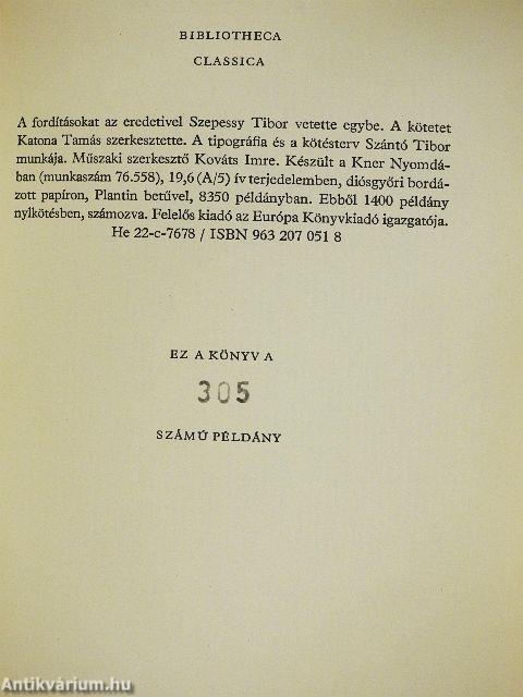 Tibullus és Propertius összes költeményei