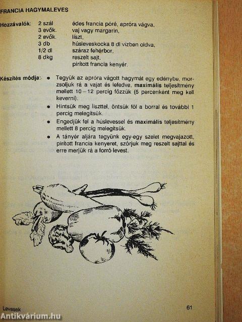182 recept a mikrohullámú sütőhöz