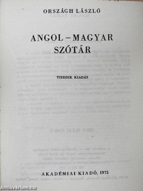 Angol-magyar szótár