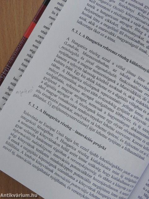 A szlovéniai magyar nemzetiségi könyvtárak stratégiája és menedzsmentje